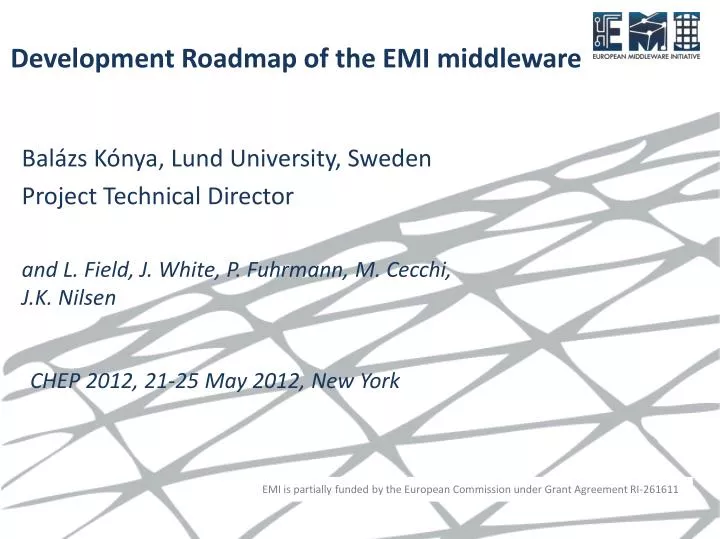 development roadmap of the emi middleware