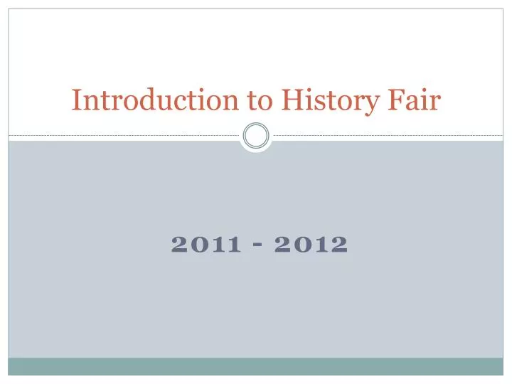 introduction to history fair