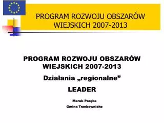 program rozwoju obszar w wiejskich 2007 2013
