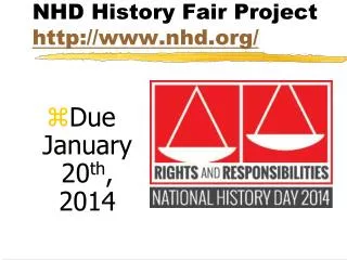 NHD History Fair Project nhd/