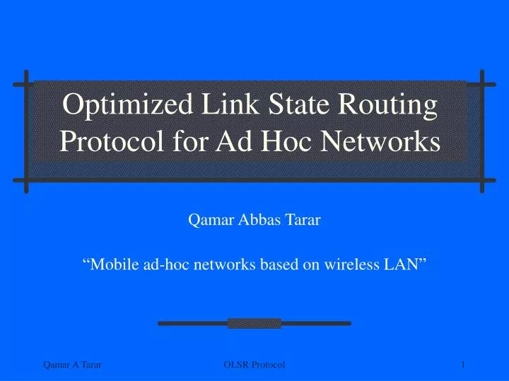 optimized link state routing protocol for ad hoc networks
