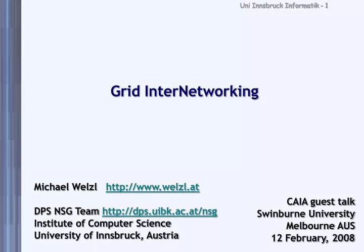 grid internetworking