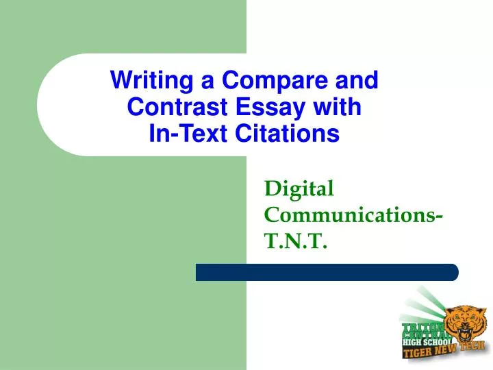 writing a compare and contrast essay with in text citations