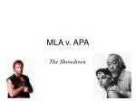 MLA v. APA - slide 1