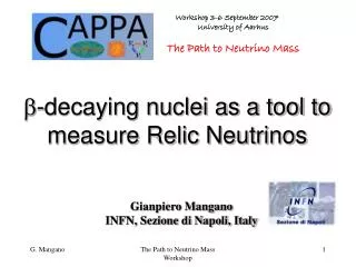 ? -decaying nuclei as a tool to measure Relic Neutrinos