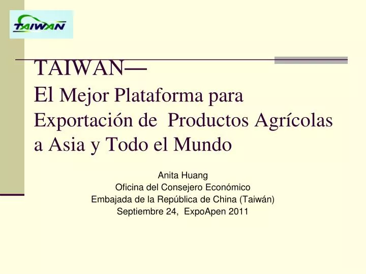 taiwan el mejor plataforma para exportaci n de productos agr colas a asia y todo el mundo