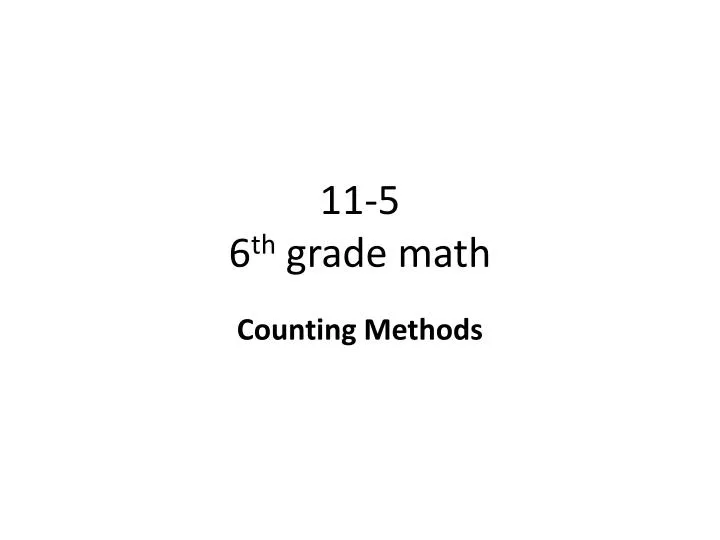 11 5 6 th grade math