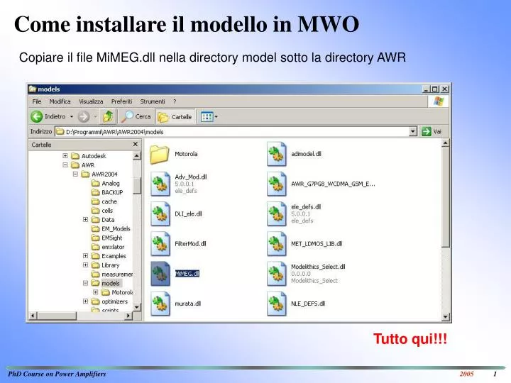 come installare il modello in mwo