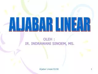 oleh ir indrawani sinoem ms