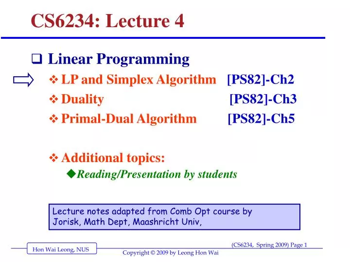 cs6234 lecture 4