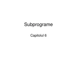 subprograme