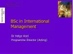 BSc in International Management - slide 1