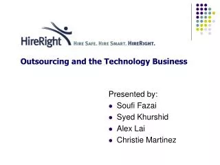 Outsourcing and the Technology Business