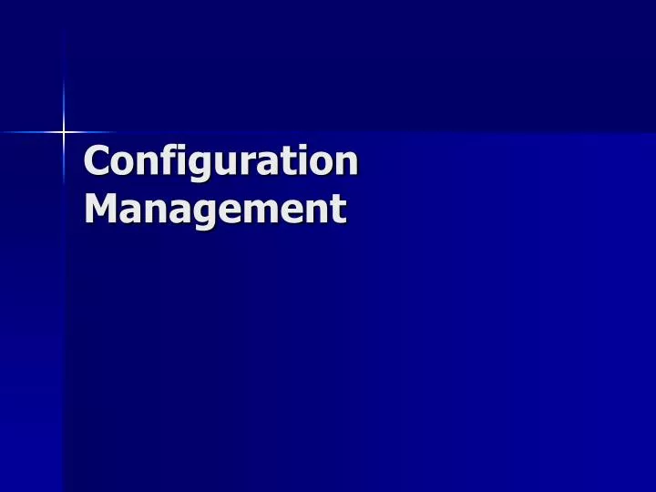 configuration management