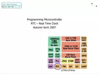 Programming Microcontroller RTC – Real Time Clock Autumn term 2007