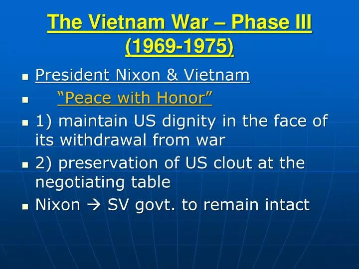 the vietnam war phase iii 1969 1975