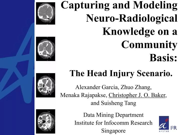 capturing and modeling neuro radiological knowledge on a community basis the head injury scenario