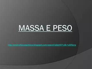 massa e peso