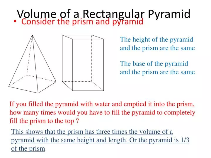 volume of a rectangular pyramid