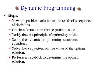 Dynamic Programming