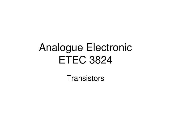 analogue electronic etec 3824