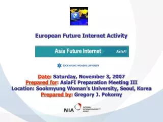 European Future Internet Activity