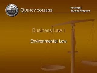 Business Law I Environmental Law