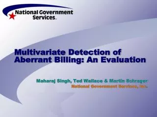 Multivariate Detection of Aberrant Billing: An Evaluation