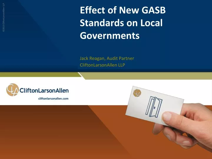 effect of new gasb standards on local governments