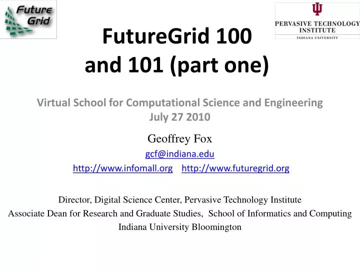 futuregrid 100 and 101 part one
