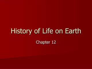 history of life on earth