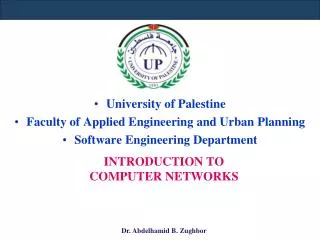 University of Palestine Faculty of Applied Engineering and Urban Planning