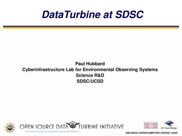 dataturbine at sdsc