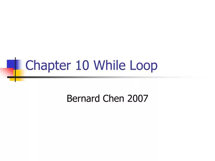 chapter 10 while loop