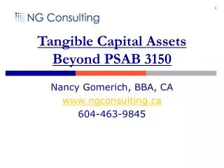 Tangible Capital Assets Beyond PSAB 3150
