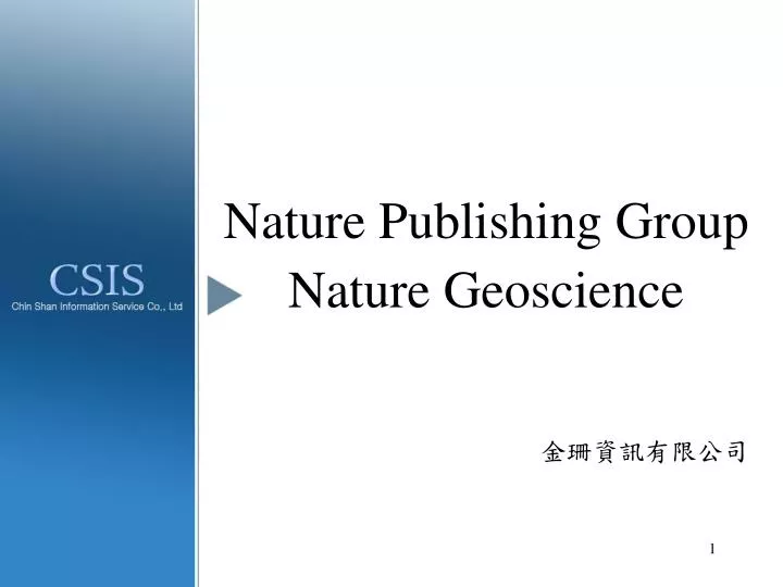 nature publishing group nature geoscience