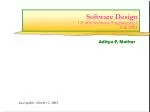 Software Design CS 406 Software Engineering I Fall 2001 - slide 1