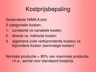 kostprijsbepaling