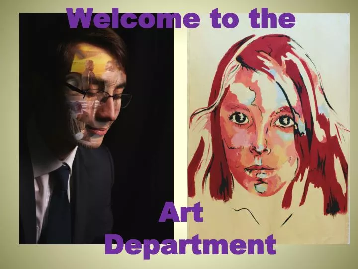 welcome to the art department