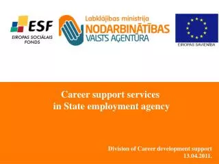 Division of Career development support 13 .04.2011.
