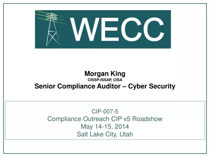 morgan king cissp issap cisa senior compliance auditor cyber security