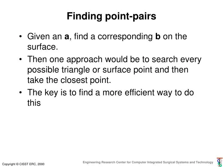finding point pairs