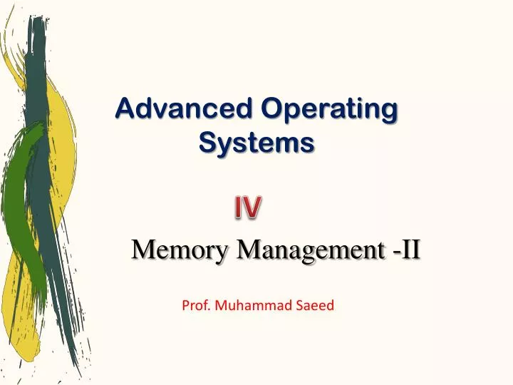 advanced operating systems