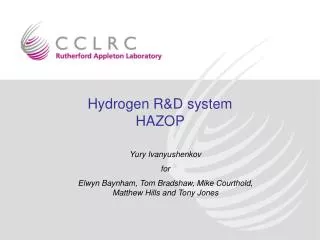 Hydrogen R&amp;D system HAZOP