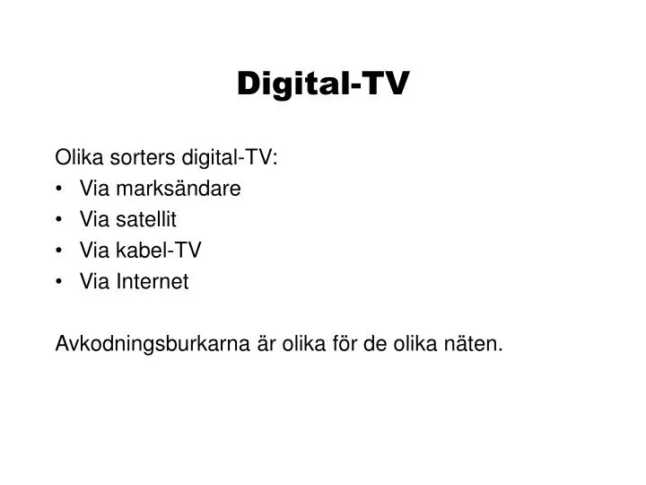 digital tv