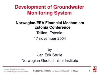 Development of Groundwater Monitoring System