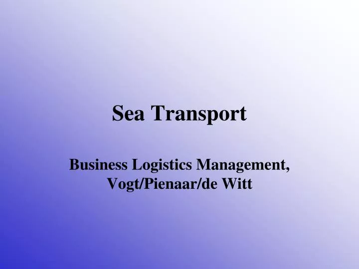 sea transport