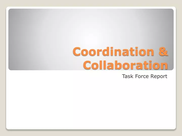 coordination collaboration