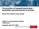 OECD 2 nd International Cat Risks Conference Bangkok, Sept 25 th 2009 - slide 1