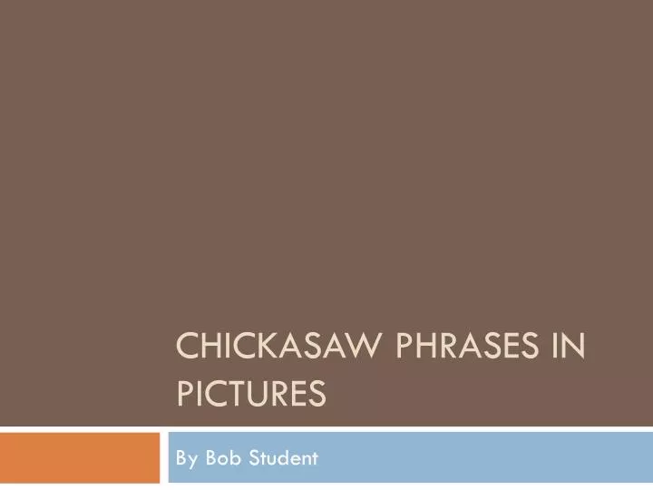 chickasaw phrases in pictures